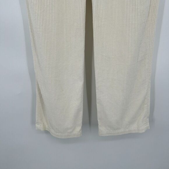 REFORMATION Ivory Ribbed Corduroy Wide Leg High Rise Button Fly Austin Pants 25 - Picture 5 of 9